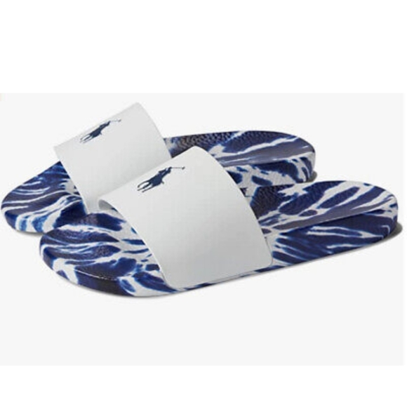 NWOT Men's Ralph Lauren Polo Tie-Dye Slides - Picture 10 of 12